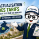 Illustration Fiscallia avec la mascotte Fiscallio présentant l’actualisation des tarifs de la taxe sur les bureaux en Provence-Alpes-Côte d’Azur devant un paysage méditerranéen et des immeubles de bureaux.