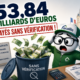 Illustration Fiscallia représentant 53,84 milliards d’euros de taxes locales payés sans vérification, avec une mascotte stupéfaite devant des avis d’imposition et des sommes symboliquement jetées sans contrôle.