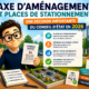 Illustration Fiscallia sur la taxe d’aménagement applicable aux places de stationnement, présentant une décision importante du Conseil d’État en 2026 et ses conséquences sur l’assiette de la taxe.