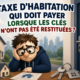 Illustration Fiscallia sur la taxe d’habitation lorsque les clés d’un logement n’ont pas été restituées après la résiliation du bail, avec une mascotte découragée s’interrogeant sur le redevable de l’impôt.