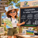 Illustration Fiscallia expliquant la valeur locative d’un camping, avec la mascotte présentant les différents types d’hébergements, emplacements, mobil-homes et chalets pris en compte pour la taxe foncière et la CFE.