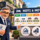 Illustration Fiscallia présentant les catégories HOT1 à HOT5 utilisées pour classer les hôtels et hébergements dans le cadre du calcul de la taxe foncière et de la CFE.