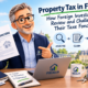 Fiscallia illustration explaining how foreign property investors in France can review their Taxe Foncière, identify potential exemptions or assessment errors, and file a tax claim.